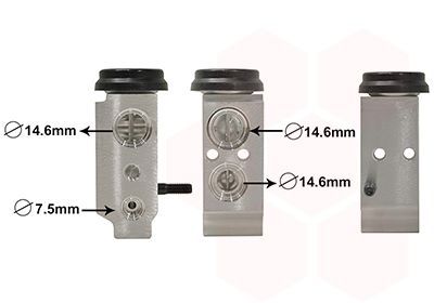 Išsiplėtimo vožtuvas, oro kondicionavimas VAN WEZEL 82001277