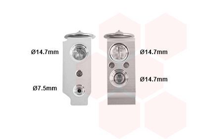 Išsiplėtimo vožtuvas, oro kondicionavimas VAN WEZEL 82001292