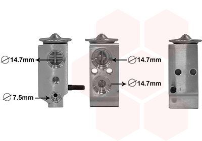 Išsiplėtimo vožtuvas, oro kondicionavimas VAN WEZEL 82001300