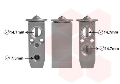 Išsiplėtimo vožtuvas, oro kondicionavimas VAN WEZEL 82001384