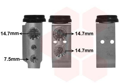 Išsiplėtimo vožtuvas, oro kondicionavimas VAN WEZEL 82001385