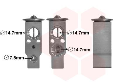 Išsiplėtimo vožtuvas, oro kondicionavimas VAN WEZEL 82001386