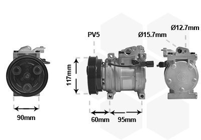 Kompresorius, oro kondicionierius VAN WEZEL 8201K701