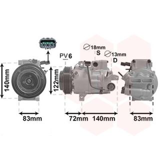 Kompresorius, oro kondicionierius VAN WEZEL 8201K705