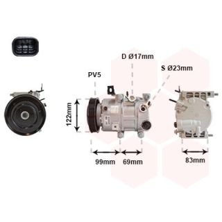 Kompresorius, oro kondicionierius VAN WEZEL 8201K717