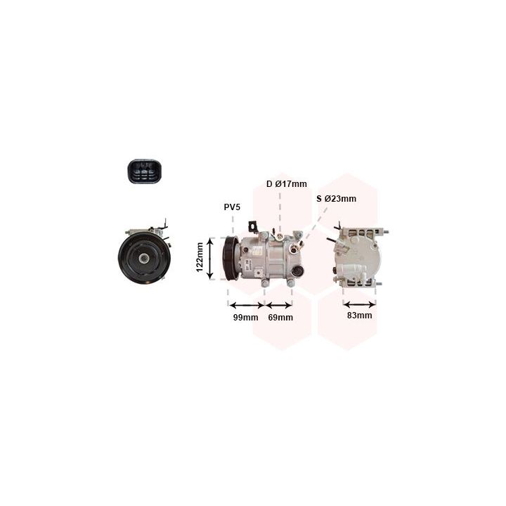 Kompresorius, oro kondicionierius VAN WEZEL 8201K717