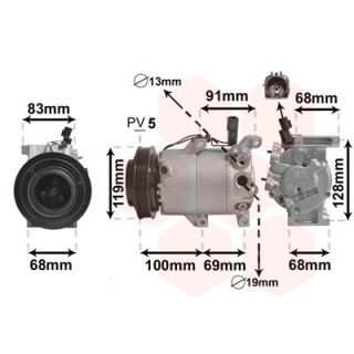 Kompresorius, oro kondicionierius VAN WEZEL 8300K144