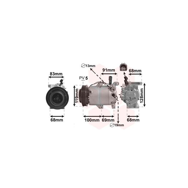 Kompresorius, oro kondicionierius VAN WEZEL 8300K144