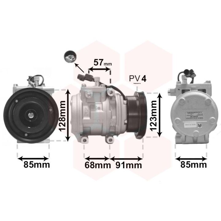 Kompresorius, oro kondicionierius VAN WEZEL 8300K145