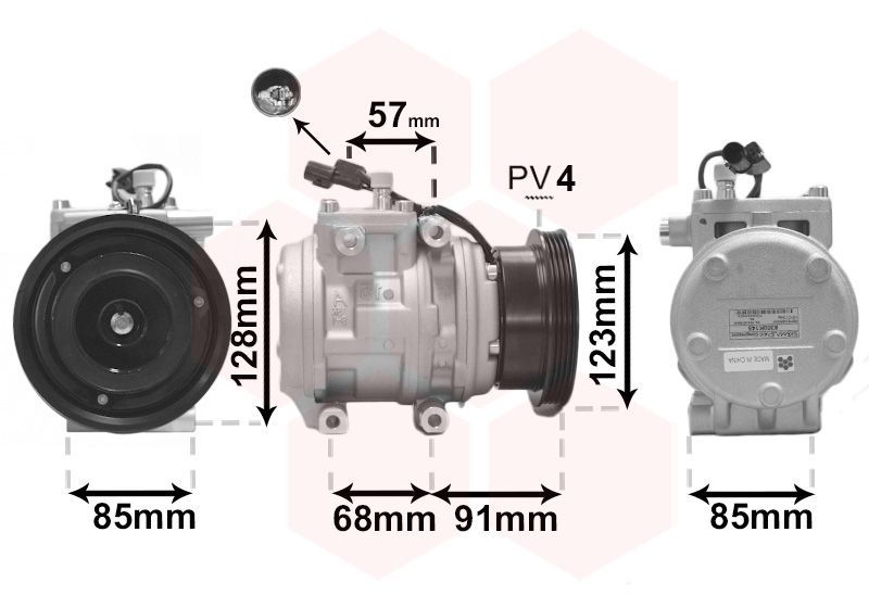 Kompresorius, oro kondicionierius VAN WEZEL 8300K145
