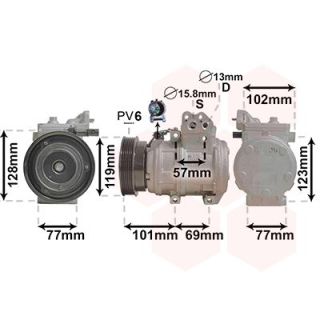 Kompresorius, oro kondicionierius VAN WEZEL 8300K146
