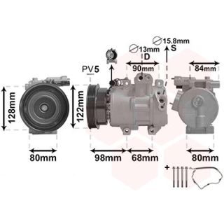 Kompresorius, oro kondicionierius VAN WEZEL 8300K192