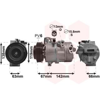 Kompresorius, oro kondicionierius VAN WEZEL 8300K216