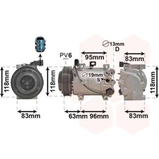Kompresorius, oro kondicionierius VAN WEZEL 8300K282