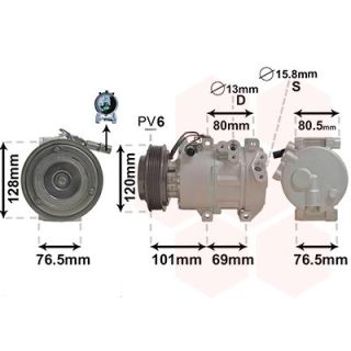 Kompresorius, oro kondicionierius VAN WEZEL 8301K703