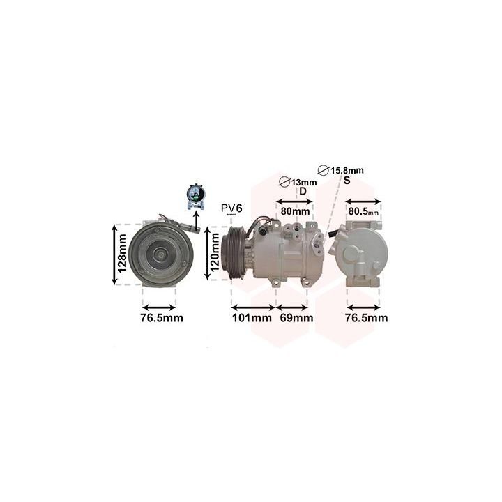 Kompresorius, oro kondicionierius VAN WEZEL 8301K703