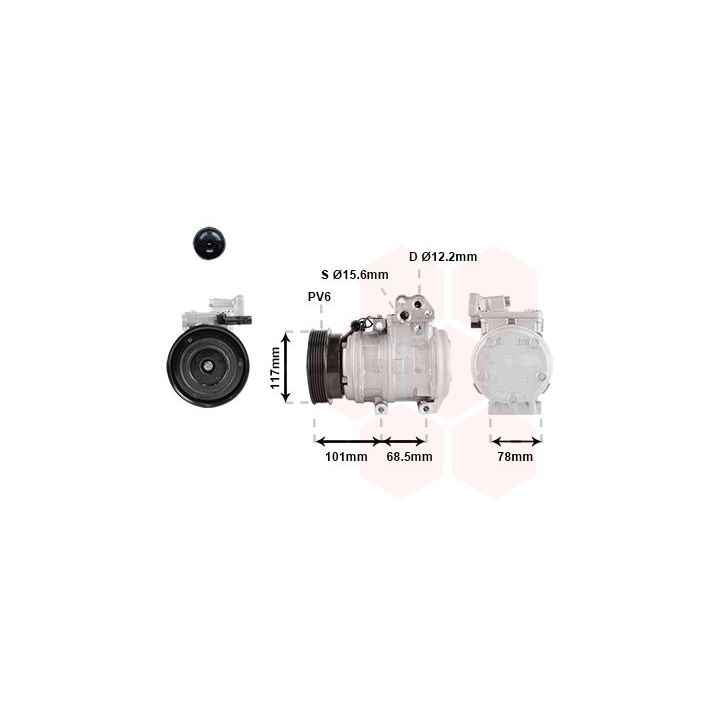 Kompresorius, oro kondicionierius VAN WEZEL 8301K715