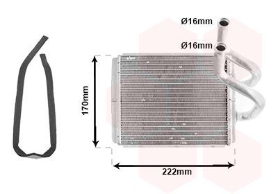 šilumokaitis, salono šildymas VAN WEZEL 83006170