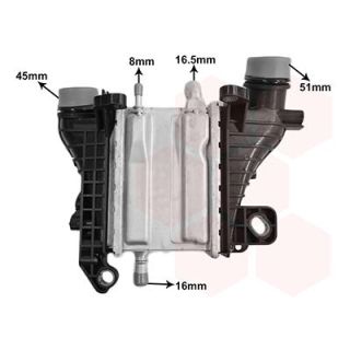 Tarpinis suslėgto oro aušintuvas, kompresorius VAN WEZEL 15014701