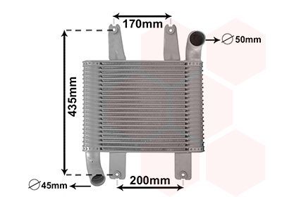 Tarpinis suslėgto oro aušintuvas, kompresorius VAN WEZEL 82004229