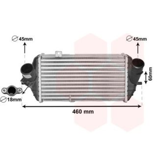 Tarpinis suslėgto oro aušintuvas, kompresorius VAN WEZEL 82004389