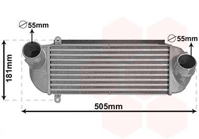 Tarpinis suslėgto oro aušintuvas, kompresorius VAN WEZEL 82014702