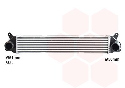 Tarpinis suslėgto oro aušintuvas, kompresorius VAN WEZEL 82014715