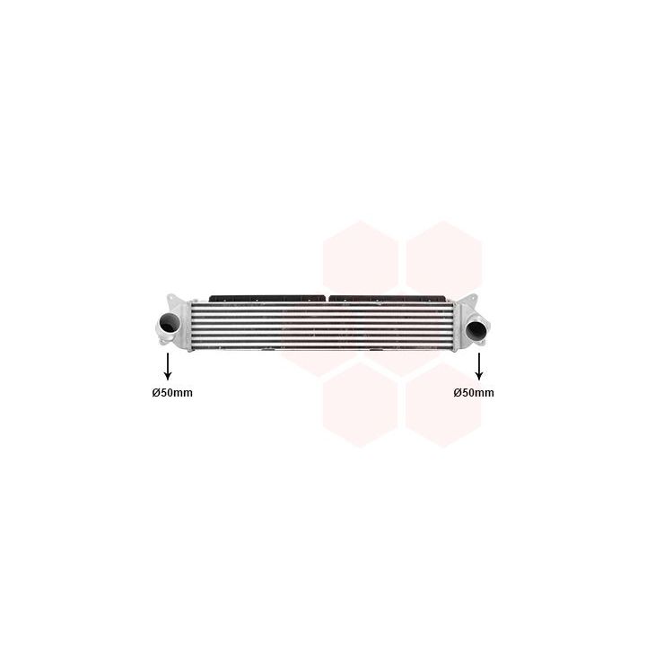 Tarpinis suslėgto oro aušintuvas, kompresorius VAN WEZEL 83014706