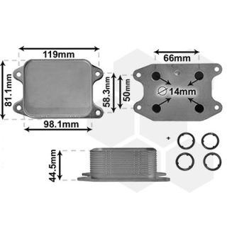 Alyvos aušintuvas, variklio alyva VAN WEZEL 58013703