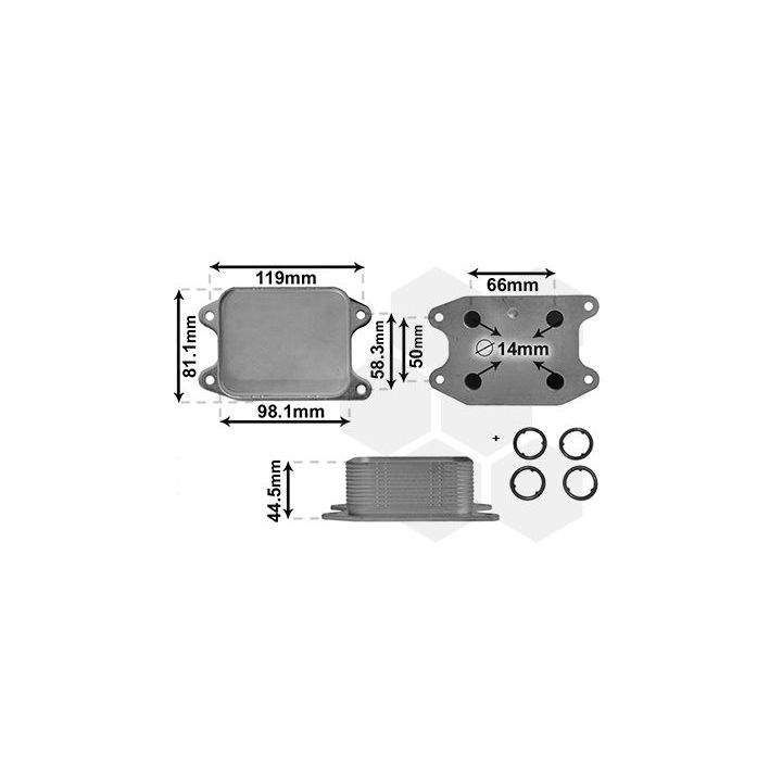 Alyvos aušintuvas, variklio alyva VAN WEZEL 58013703