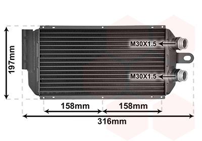 Alyvos aušintuvas, variklio alyva VAN WEZEL 74003092