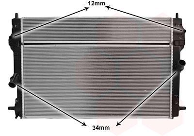 Radiatorius, variklio aušinimas VAN WEZEL 27012724