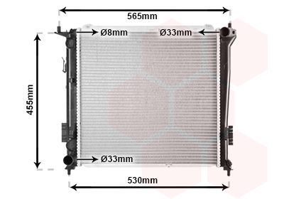 Radiatorius, variklio aušinimas VAN WEZEL 83002098