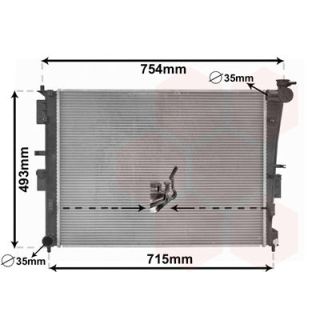 Radiatorius, variklio aušinimas VAN WEZEL 83002269