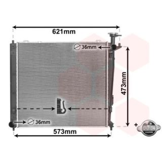 Radiatorius, variklio aušinimas VAN WEZEL 83002272