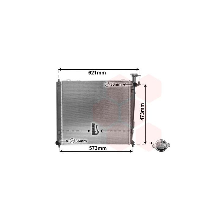 Radiatorius, variklio aušinimas VAN WEZEL 83002272