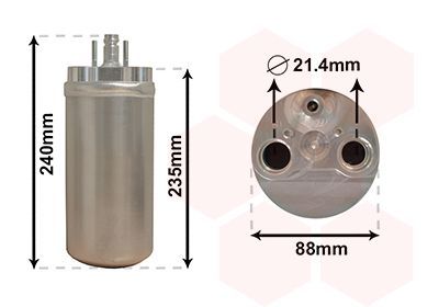 Džiovintuvas, oro kondicionierius VAN WEZEL 4300D453