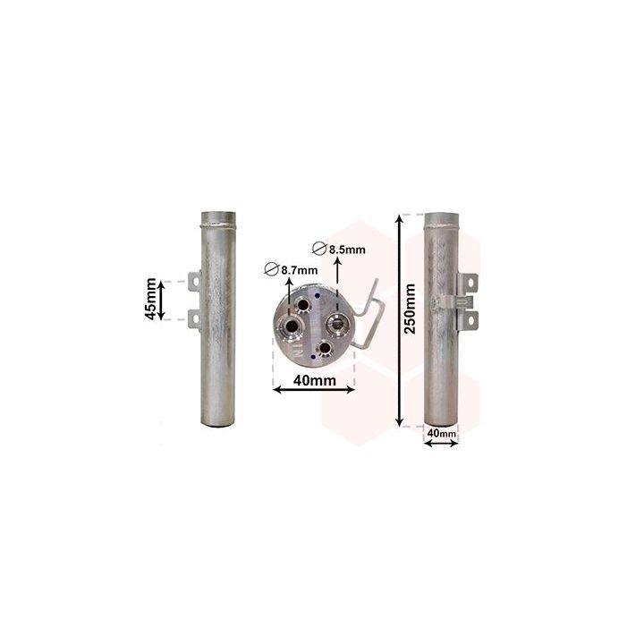 Džiovintuvas, oro kondicionierius VAN WEZEL 4300D557