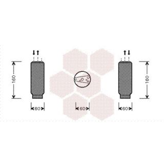 Džiovintuvas, oro kondicionierius VAN WEZEL 5300D024