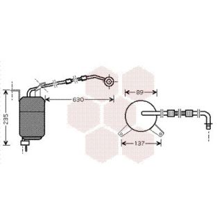 Džiovintuvas, oro kondicionierius VAN WEZEL 7700D033