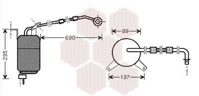 Džiovintuvas, oro kondicionierius VAN WEZEL 7700D033