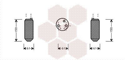 Džiovintuvas, oro kondicionierius VAN WEZEL 8200D001