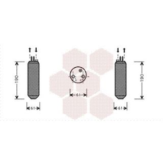 Džiovintuvas, oro kondicionierius VAN WEZEL 8200D080