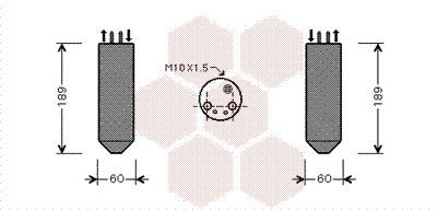 Džiovintuvas, oro kondicionierius VAN WEZEL 8300D042