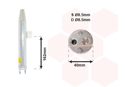 Džiovintuvas, oro kondicionierius VAN WEZEL 8300D165
