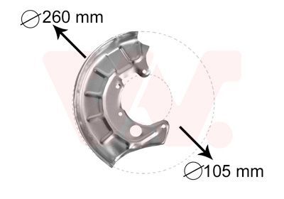 Apsauginis skydas, stabdžių diskas VAN WEZEL 5880372