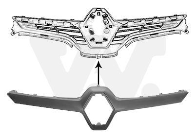 Apdailos/apsauginės juostelė, radiatoriaus grotelės VAN WEZEL 4382517