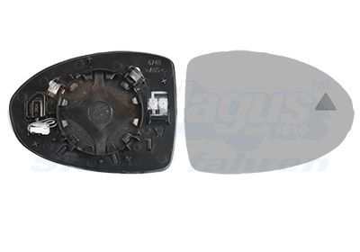 Veidrodėlio stiklas, išorinis veidrodėlis VAN WEZEL 1648836