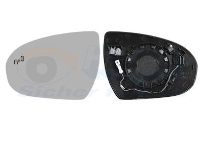 Veidrodėlio stiklas, išorinis veidrodėlis VAN WEZEL 8264835