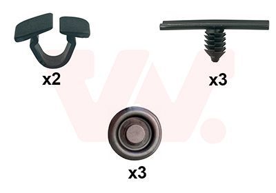 Montavimo komplektas, gaubtas VAN WEZEL 0374797